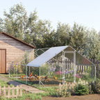 Walk In Chicken Run Galvanized Chicken Coop Hen House w/ Water-Resist Cover — alternate product view 15