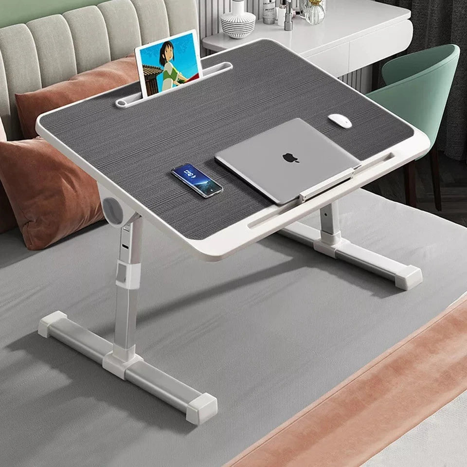 Folding Laptop Table Bed Tray Sofa Lap Desk Note book Stand Adjustable Height UK — alternate product view 5