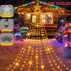 Christmas Tree Decorations Outdoor Star String Waterfall Lights 350LED Xmas Tree — main product view