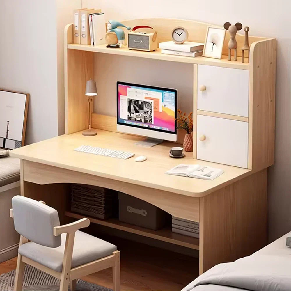 Wooden Computer Desk Home Office Writing Desk Study Table Workstation Cabinet UK — alternate product view 11