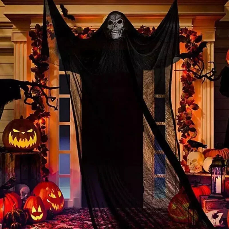 Hanging Ghost Skeleton Halloween Decor Spooky Outdoor Garden Decoration Props — alternate product view 2