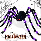 Halloween Prop Spider Decoration 150CM 8 Mode Light Up Giant Spider, Realistic — alternate product view 9
