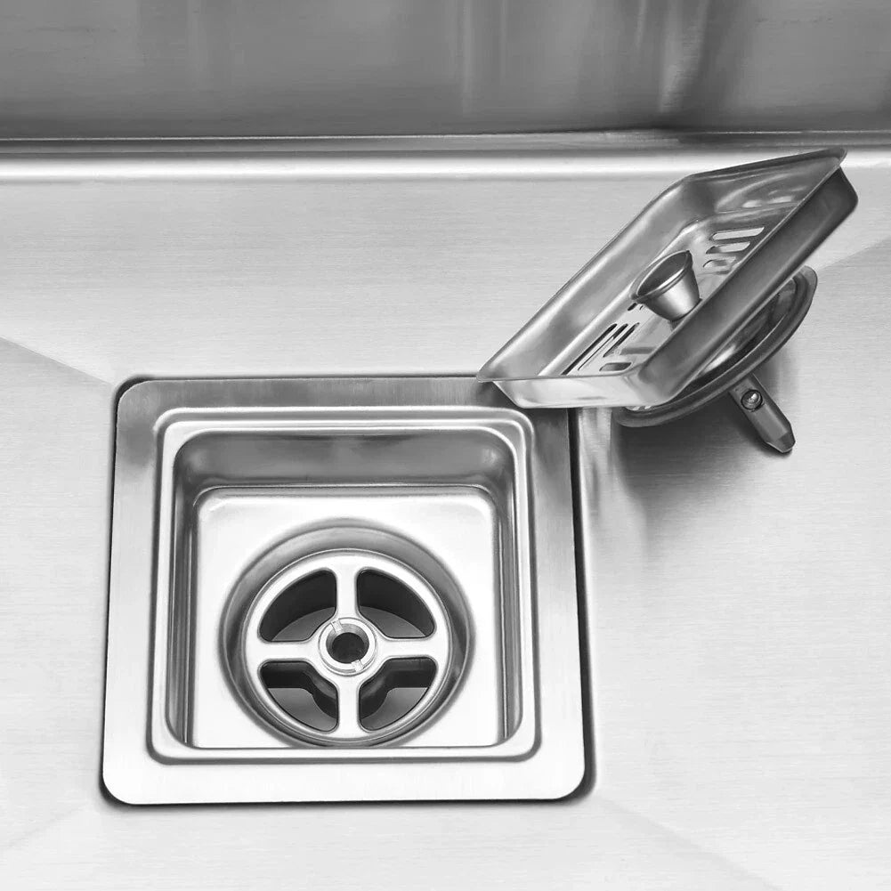 1.0 Bowl Stainless Steel Inset Kitchen Sink With Left Hand Drainer Free Waste — alternate product view 8