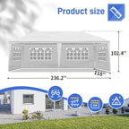 3x6M Gazebo Marquee Party Tent With Sides Waterproof Garden Patio Outdoor Canopy — alternate product view 6
