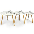 Scandinavian Nest of 3 Tables Coffee Side End Lamp Set Modern Furniture — alternate product view 3