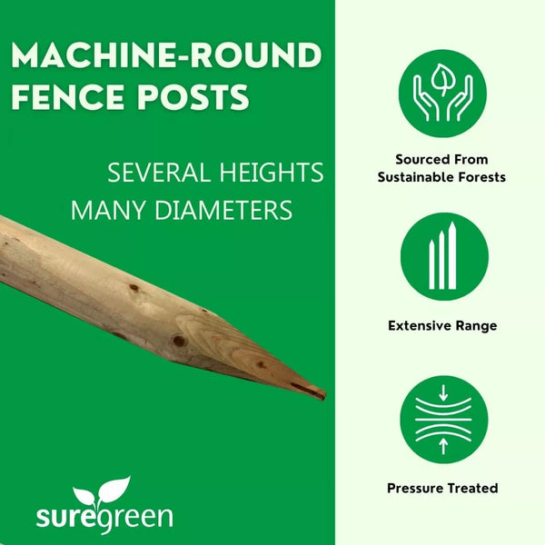 Round Fence Posts — 10 Packs — Multiple Sizes — alternate product view 8