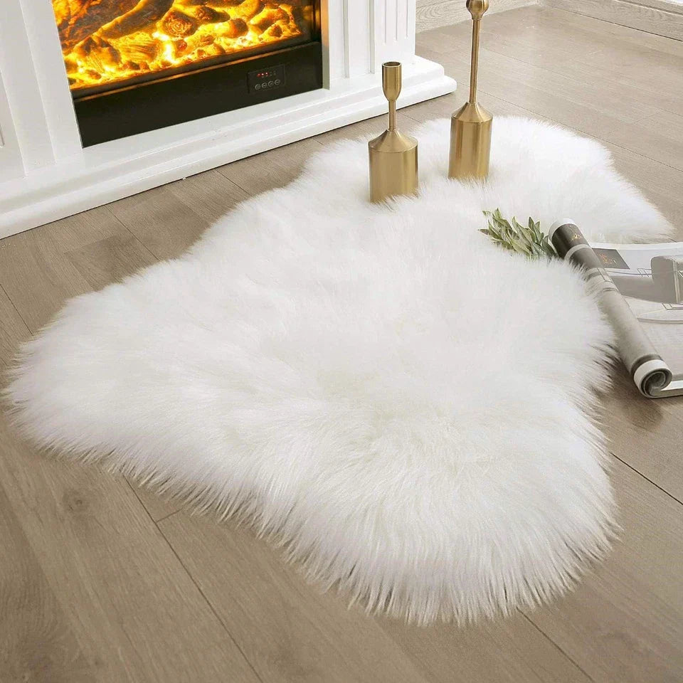 Large Faux Fur Sheepskin Rug Fluffy Mat Room Sofa Hairy Mat Shaggy Floor Carpet — alternate product view 2