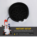 6ft Inflatable Christmas Decoration Snowman Three Penguins LED Lighted Outdoor — alternate product view 7