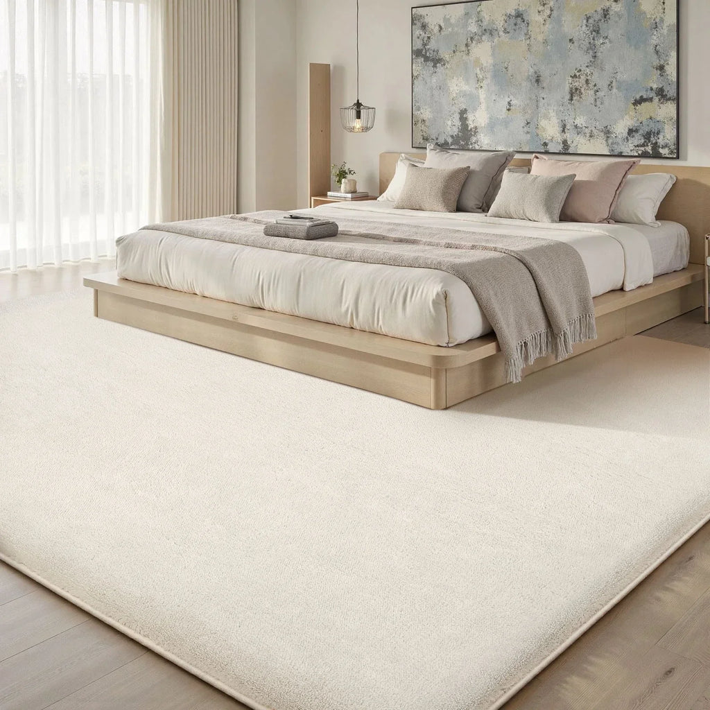 Cream Fluffy Anti-Slip Mat Living Room Bedroom Rug Carpet — alternate product view 3
