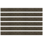 Garden Lawn Edging Flexible Flower Bed Border Wall Eco Recycled Rubber 'EZ' NEW — 6 x 122cm Borders — product view