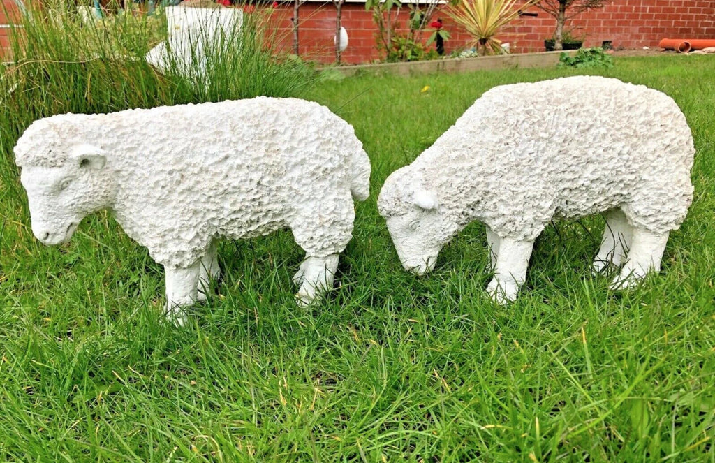 Spring Lamb Garden Ornament Resin Laying Down Sheep Statue Farmyard Gift Garden — alternate product view 2