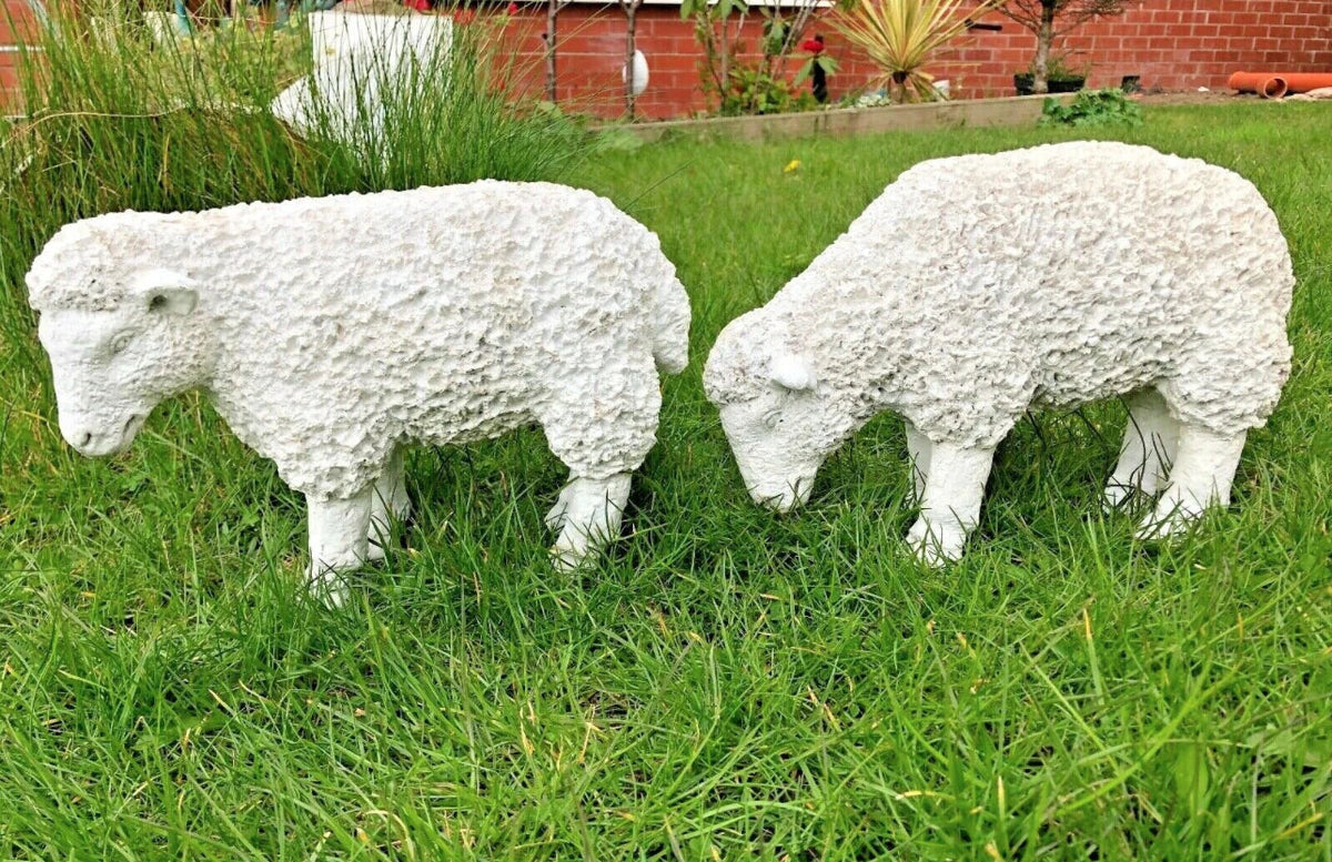 Spring Lamb Garden Ornament Resin Laying Down Sheep Statue Farmyard Gift Garden — alternate product view 2