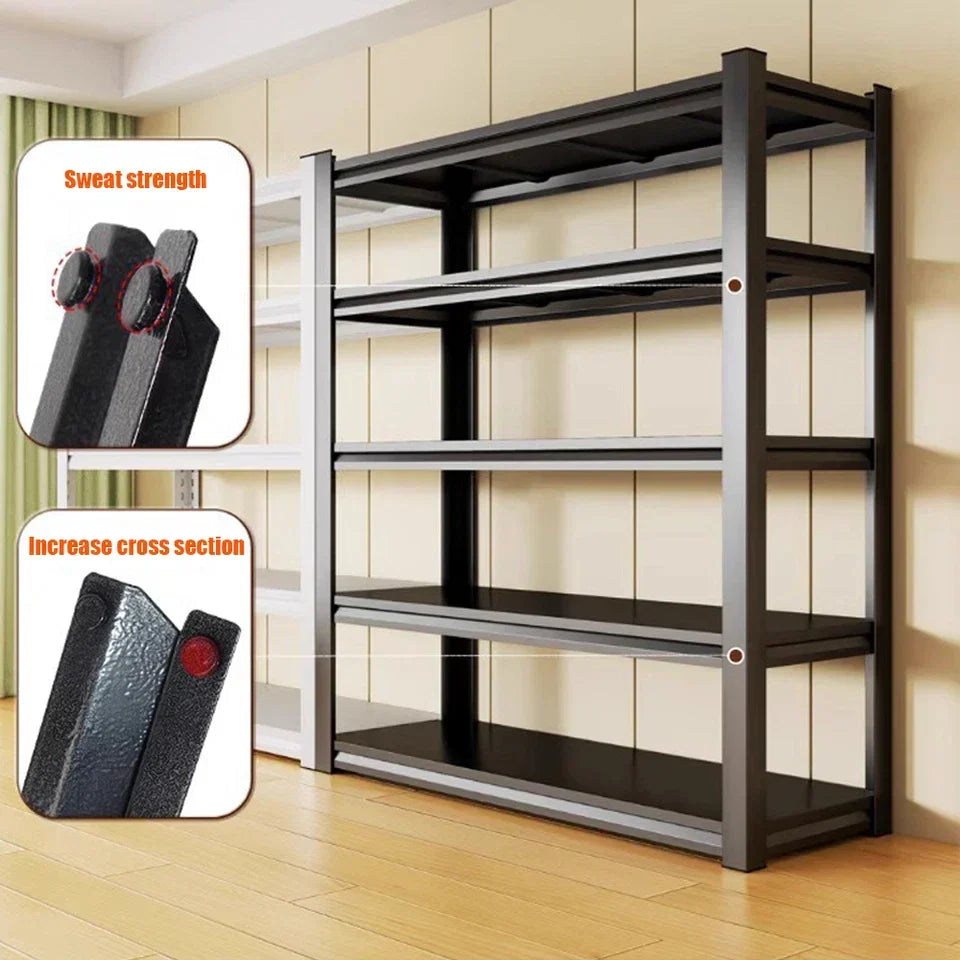 5 Tier Boltless Garage Storage Shelving Steel Racking Galvanised 198x100x50cm UK — alternate product view 2