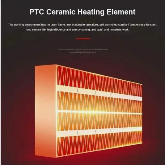 500W Mini Ceramic Wall Heater Room Radiator Warmer with Remote — alternate product view 3