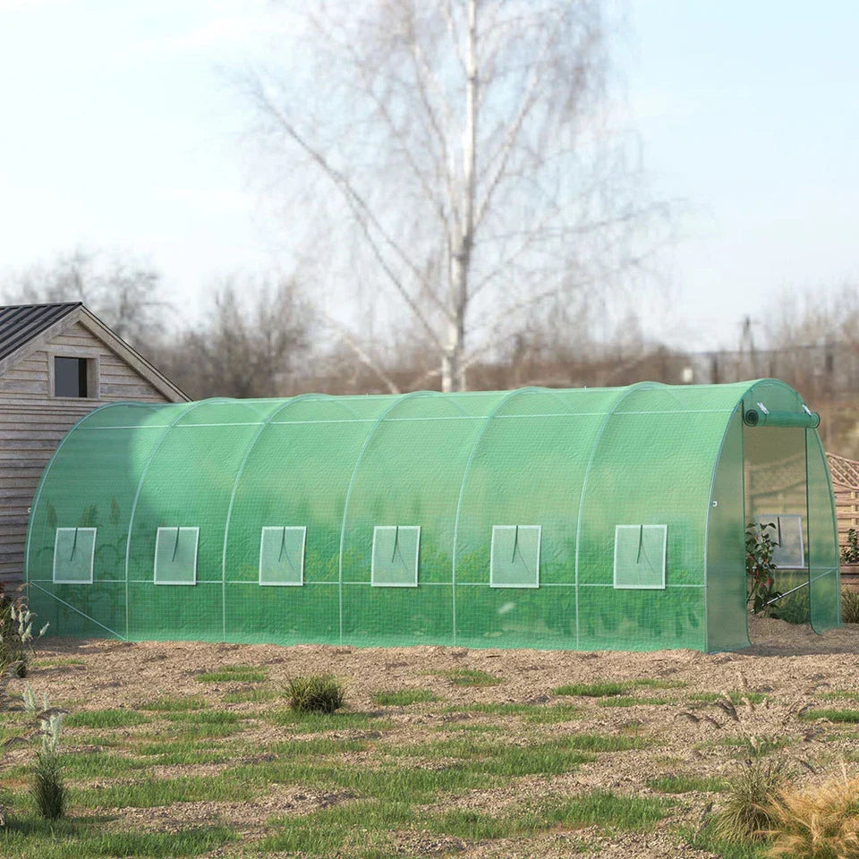 Walk-in Greenhouse Galvanised Frame Polly Tunnel Patio Garden Outdoor Polytunnel — alternate product view 9