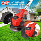 21V Cordless Electric Strimmer Grass Trimmer Weeder Garden Edger 2 Battery Wheel — alternate product view 6