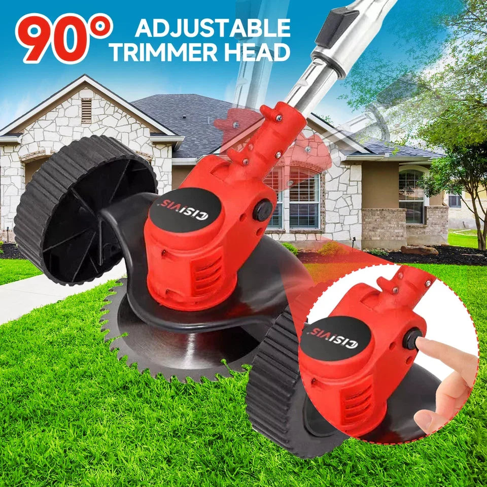 21V Cordless Electric Strimmer Grass Trimmer Weeder Garden Edger 2 Battery Wheel — alternate product view 6