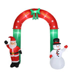 2.4M Christmas Arch Inflatable with Santa & Snowman & LED Lights Outdoor Decor — alternate product view 6