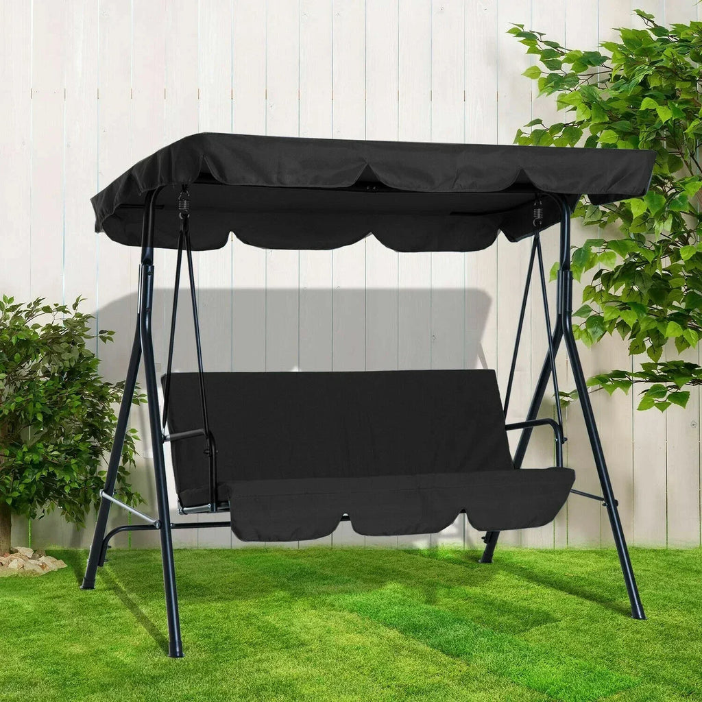Garden Hammock Swing Chair 3 Seater Bench Canopy Patio Cushion Outdoor Strattore — alternate product view 4