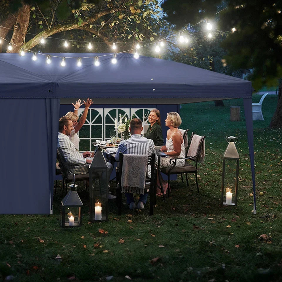 3x6M Pop Up Gazebo Outdoor Patio Party Event Heavy Duty Canopy w/ 6 WallSides UK — alternate product view 3