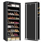 10 Tier Cabinet Storage Organiser Shoe Rack Stand Holds 27 Pairs Dustproof — alternate product view 5