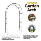 Large 2.4m Heavy Duty Metal Garden Arch Strong Rose Climbing Plants Support — alternate product view 6