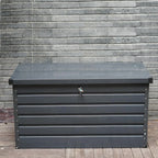 Dark Grey 420L Metal Storage Box Garden Outdoor Shed Utility Cushion Chest Truck — alternate product view 5