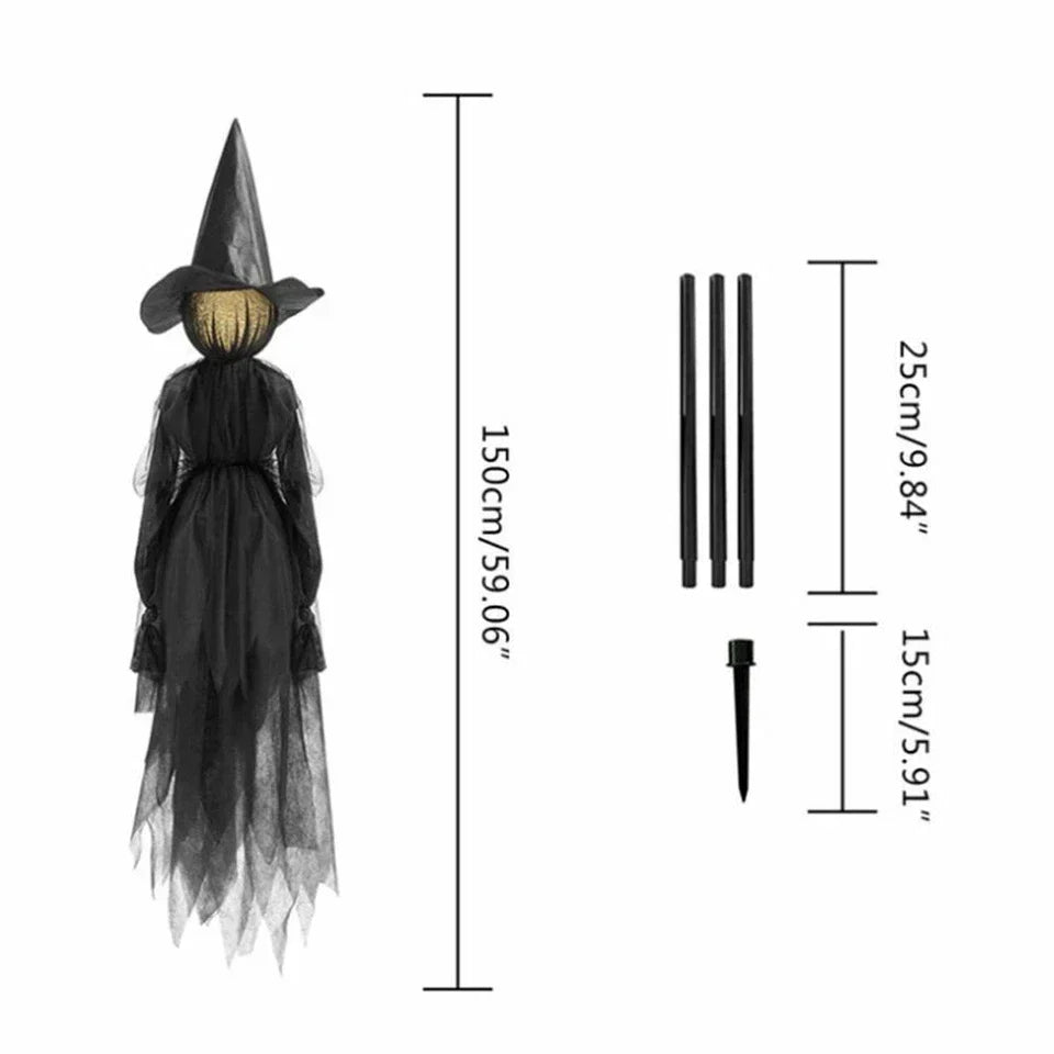 LightUp Witches Screaming Halloween Party Outdoor Decor — on a clean white background