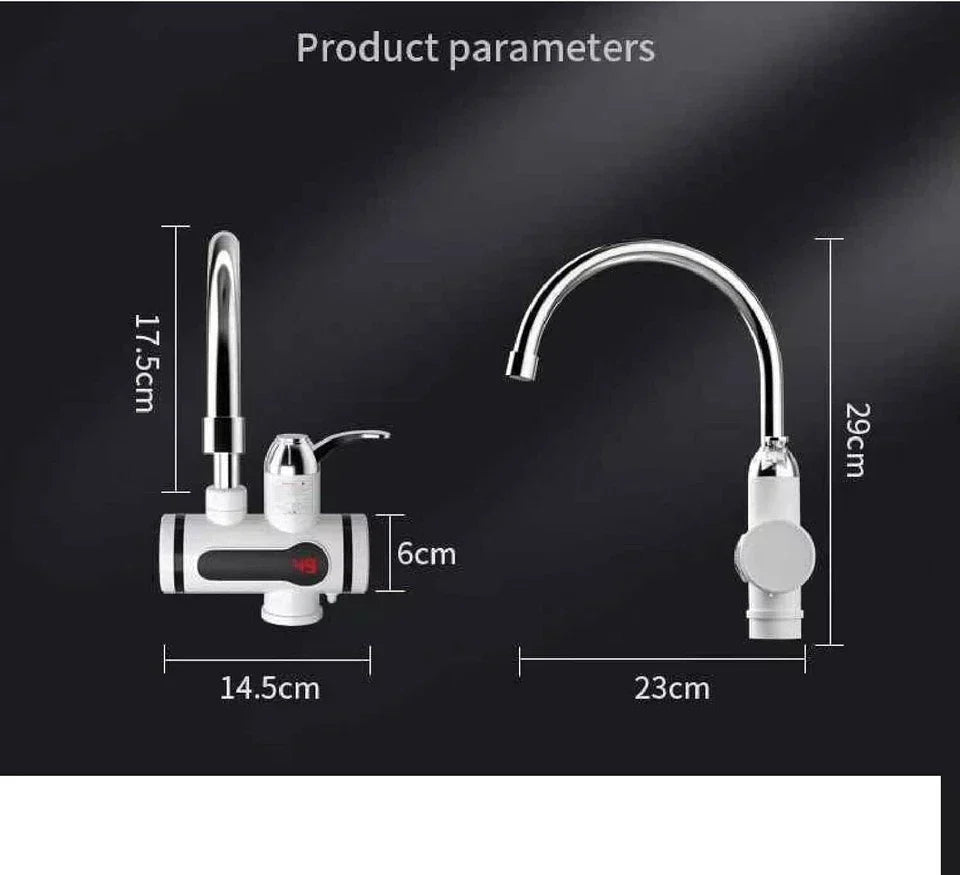 360° Kitchen Electric Heater Instant LED Faucet Home Hot Water Tap Fast Heat New — alternate product view 7