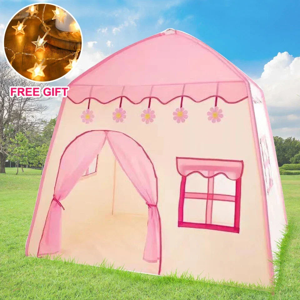 Kid Tent with Lights - Kids Play Tents Tents Pink Girls Toy House Gift — alternate product view 6