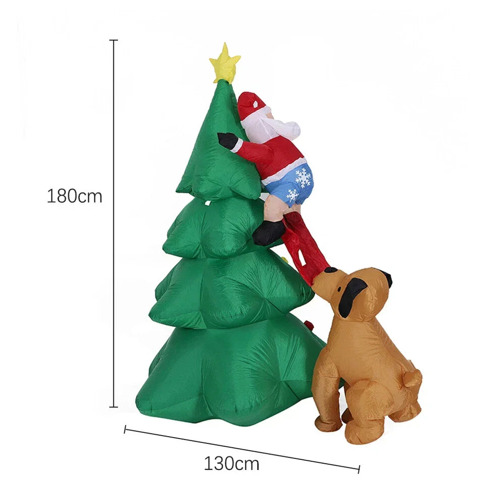 Christmas Inflatable Santa Snowman Christmas Tree Outdoor Decor — on a clean white background