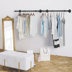 2X Super Strong Bearing Metal Pipe Clothes Rack Clothes Hanger Pole Garment Bar — alternate product view 2