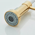 Modern Gold Kitchen Mixer Taps Pull out Spray 360° Mono Single Lever Sink Faucet — alternate product view 8