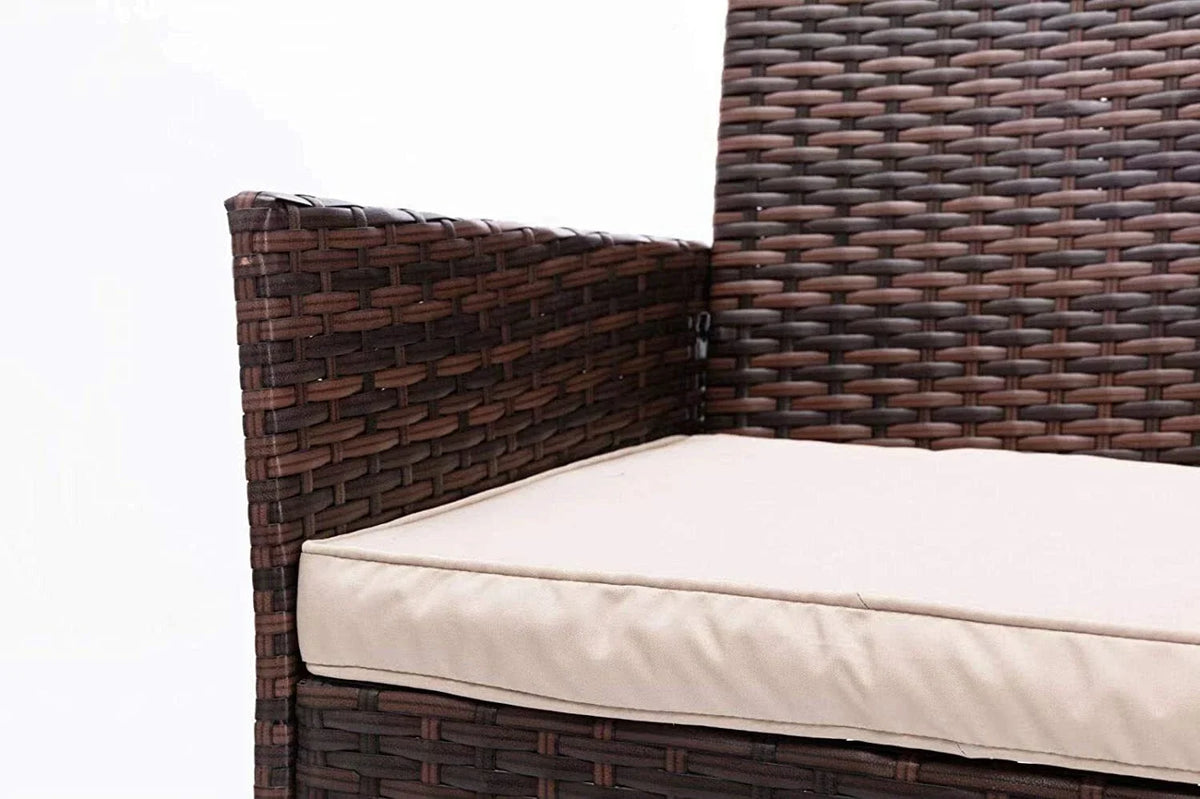 4pcs Rattan Outdoor Garden Furniture Sofa Set Table & Chairs — alternate product view 4