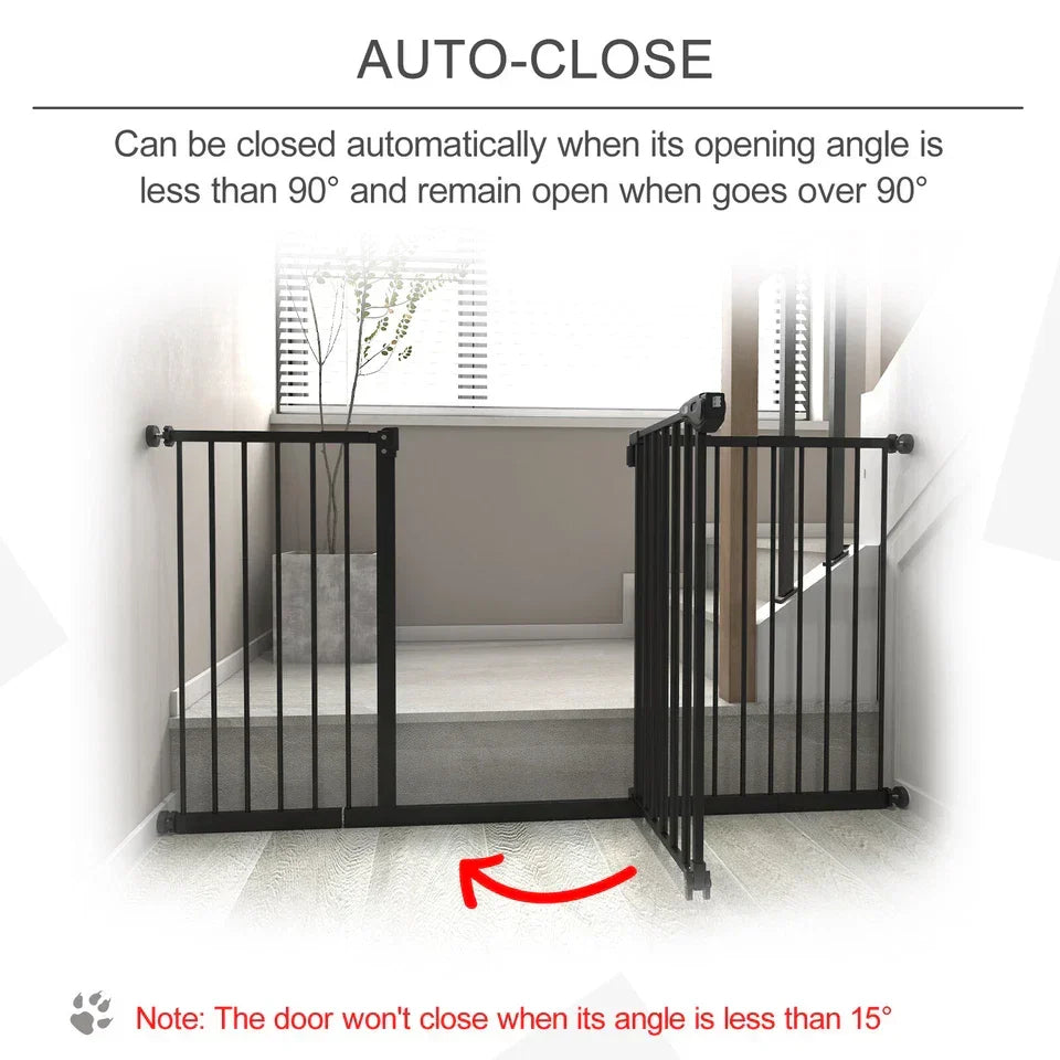BabyDan Black Extra Wide Self Closing Kids Pressure Fit Stair Safety Gate — alternate product view 3