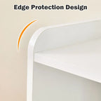 LED Light Bedside Table Nightstand High Gloss 2 Drawers USB Port Power Plug — alternate product view 7