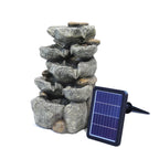 Solar Powered Cascading Stones Fountain LED Water Feature Garden Statues Pump — alternate product view 8