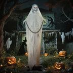 6' Halloween Animated Grim Reaper Skeleton, Glowing Eyes — alternate product view 5
