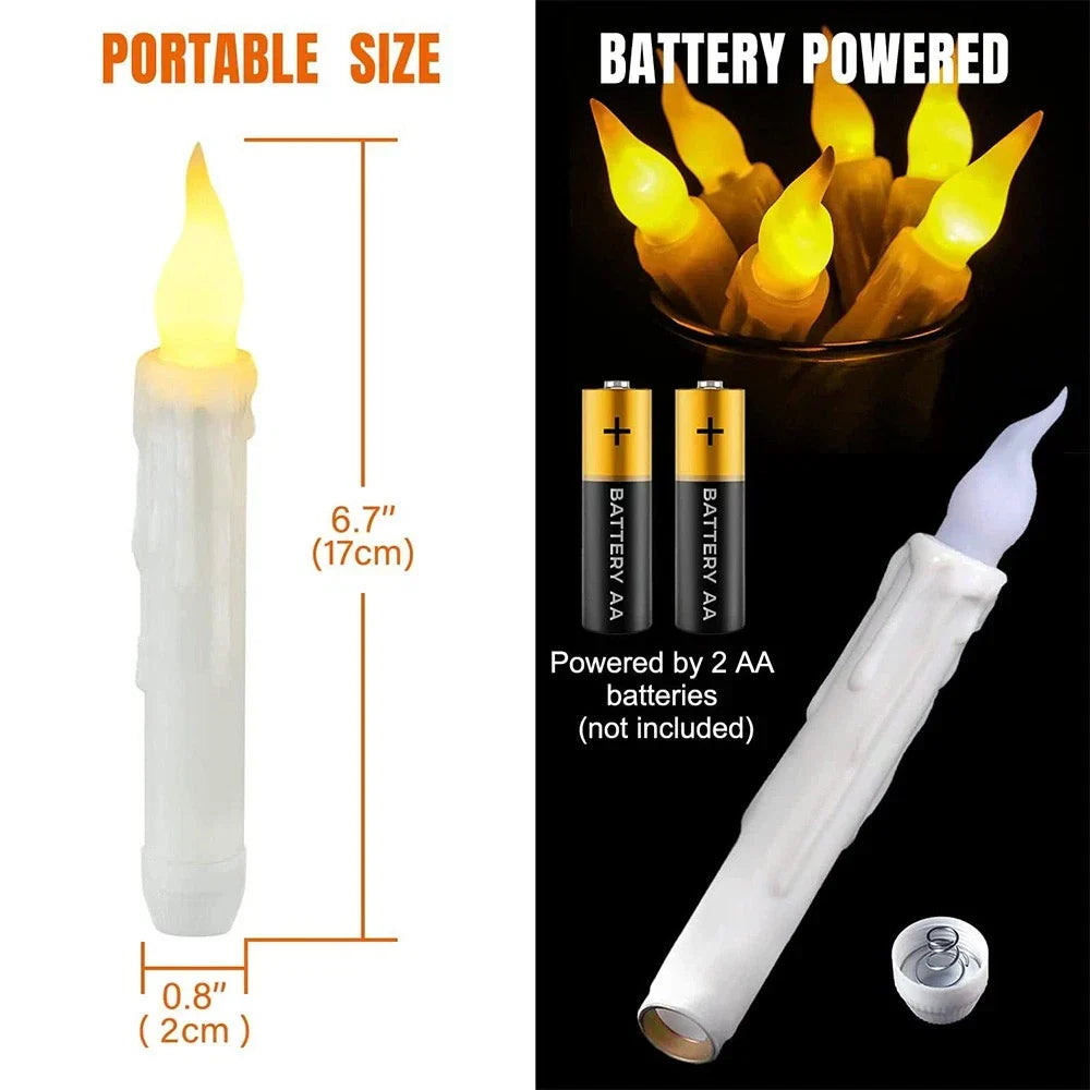 12PCS Floating Candles Halloween Hanging Harry Potter LED Candles Warm White — alternate product view 7