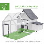 Wood Chicken Coop Pet Poultry Hen House Backyard with Nesting Box Ramp Run — alternate product view 5