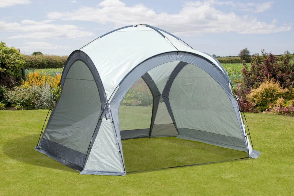 3.5x3.5m Garden Gazebo Dome Shelter Party Tent 4 Mesh Walls 2 Sun Shade Walls — main product view
