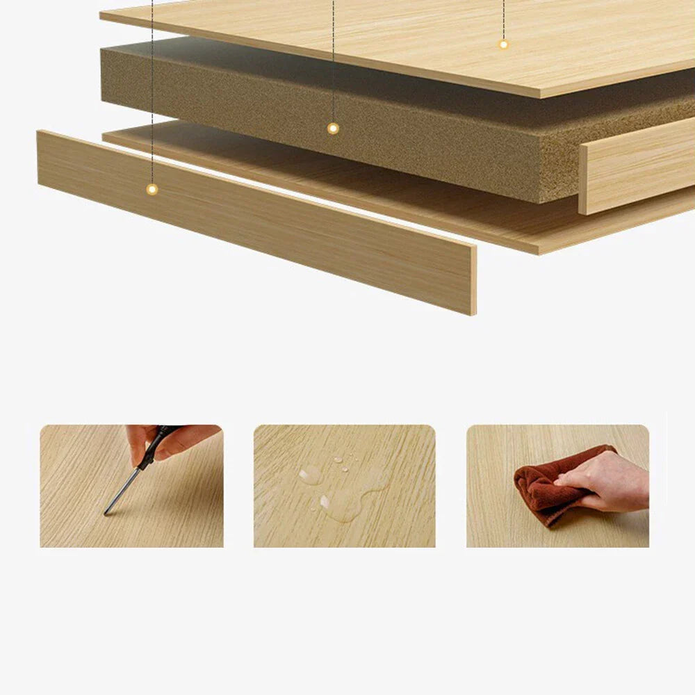 Wooden Computer Desk Home Office Writing Desk Study Table Workstation Cabinet UK — alternate product view 10