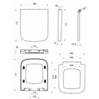 500mm Bathroom Toilet Soft Close Seat Back To Wall Cistern Furniture Unit White — alternate product view 4