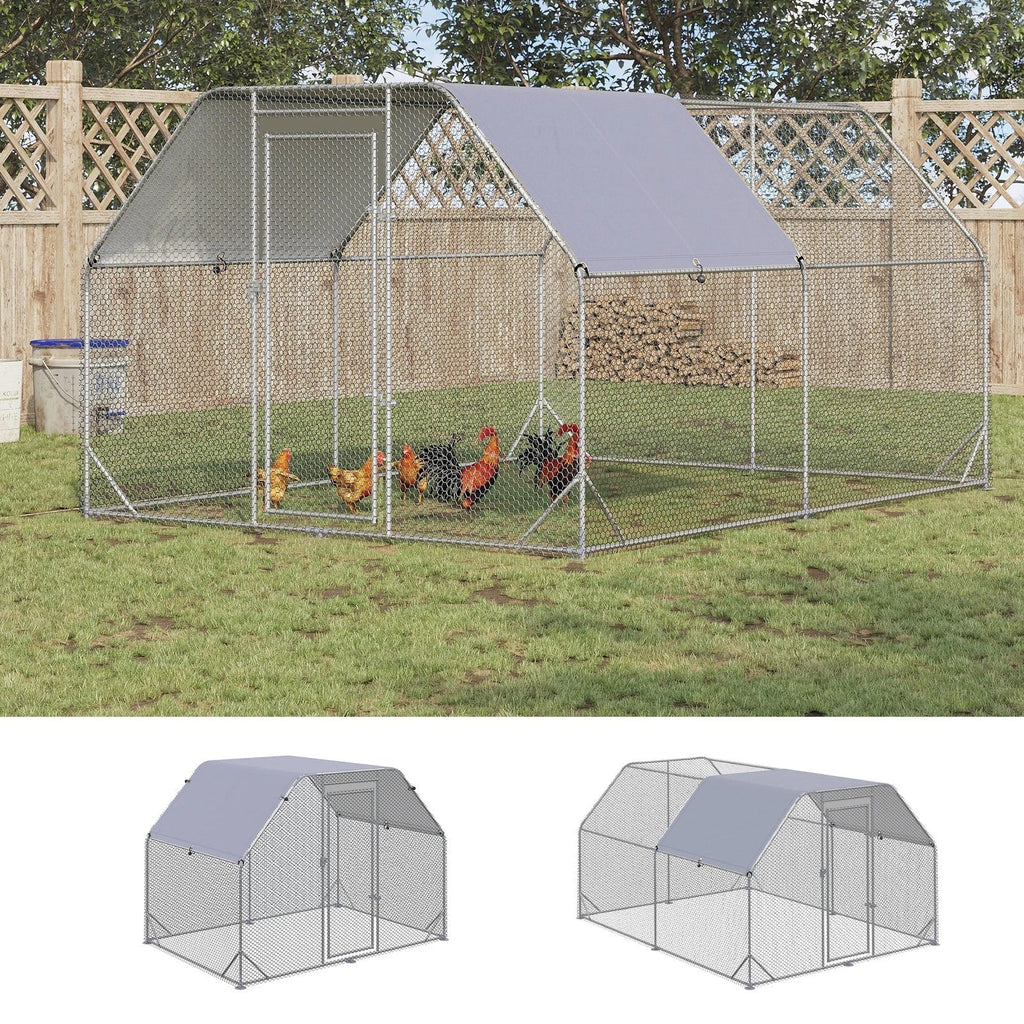 Chicken Run W/ Roof, Walk In Chicken Coop, Hen House Duck Pen — alternate product view 2