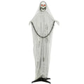 6' Halloween Animated Grim Reaper Skeleton, Glowing Eyes — on a clean white background