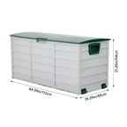 Large Plastic Garden Storage Box Outdoor Waterproof Deck Container — on a clean white background