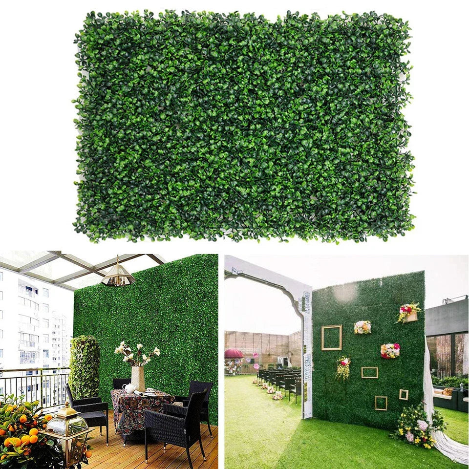 6X Artificial Plant Fence Greenery Wall Hedge Grass Mat Foliage Screen Panels UK — alternate product view 8