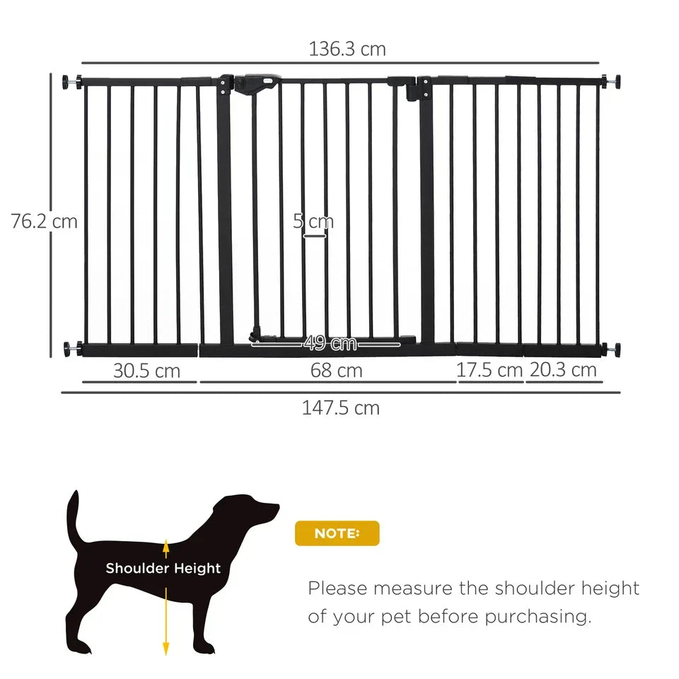 BabyDan Black Extra Wide Self Closing Kids Pressure Fit Stair Safety Gate — alternate product view 4
