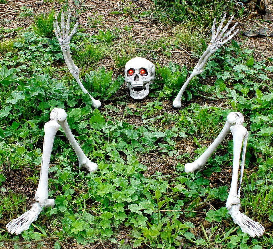 Ground Breaking Skeleton Prop Halloween Party Garden Decoration Bones — alternate product view 7