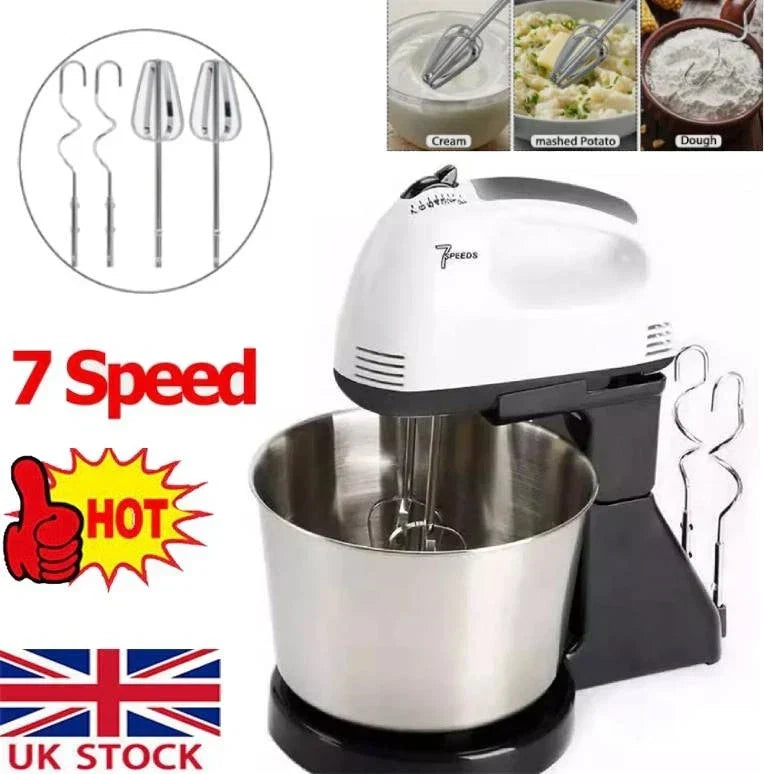 7 Speed + Cake Electric Stand Mixer Food Multi Mixing Bowl Blender Beater Dough — alternate product view 2